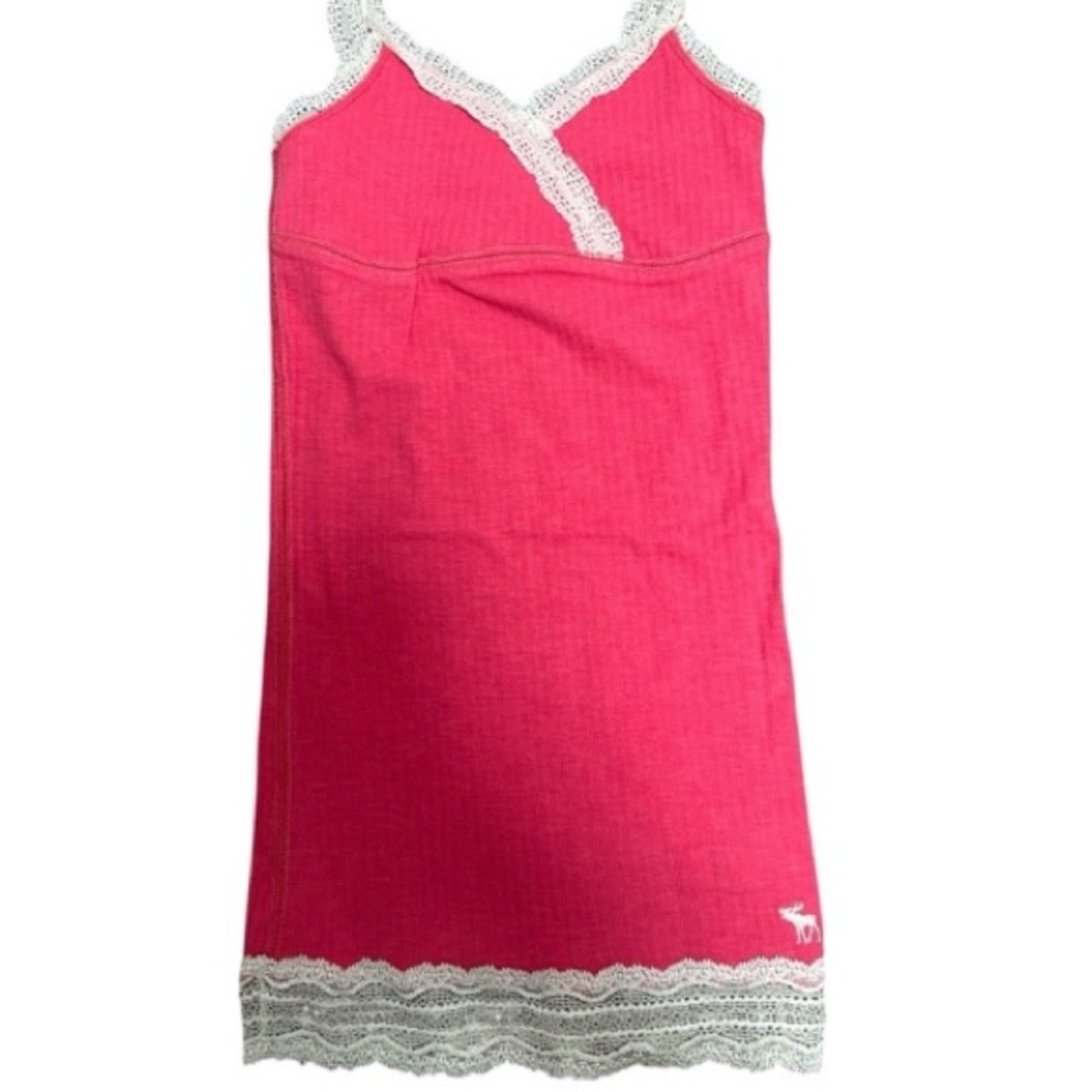 Abercrombie & Fitch Fuchsia Top with Lace Detail Y2K 2000s vintage